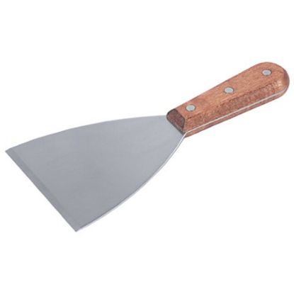 Wooden Handle Griddle Scraper St/St Blade 21.5cm