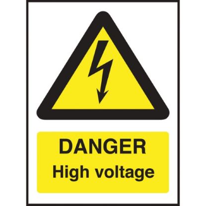 Danger High Voltage Rigid 200x150mm *p
