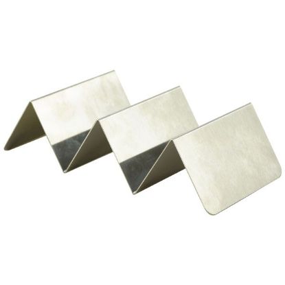 Taco Taxi Stand 2 Slot Stainless Steel 20 X 10 X 5cm