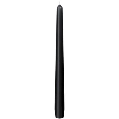 Taper Candle 10" Black 7.5hr (100)