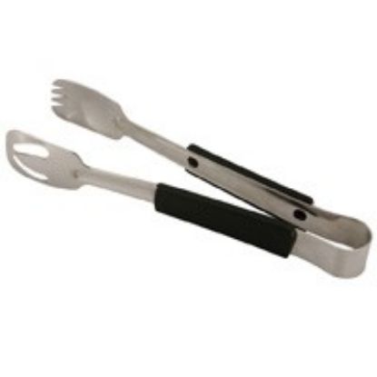 Heat Resistant Serving Tongs 10" Black Handle