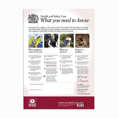 Jangro Health & Safety Law Sign 420x594mm