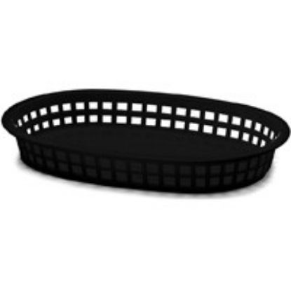 Side Order Polypropylene Oval Basket 26.5x18x4cm Black