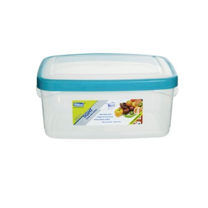 Seal Tight Rect Container 2ltr With Teal Rim Lid