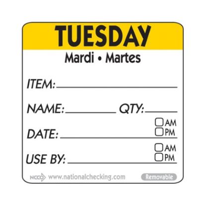 Pan Label By Roll Tuesday Stripe Yellow (500)