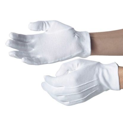 Waiting Gloves Elastic Cuff Lrg White (Single Pair)