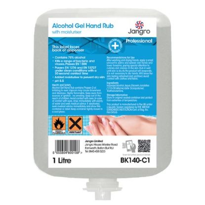 Jangro Alcohol Gel Hand Rub Cartridge IPA 1ltr **DG** (Single)