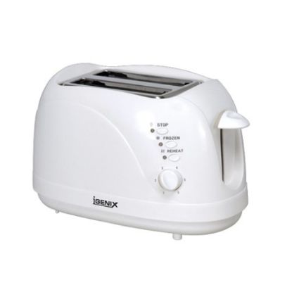 2 Slot Plastic Toaster White