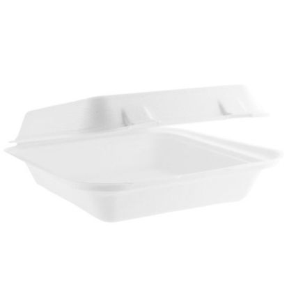 Bagasse Square Lunch Box 203x203mm (Pack Of 50)