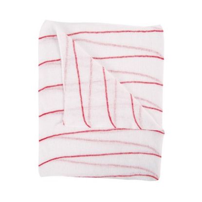Jangro Red Stripe Dishcloth 12x16" (Pack Of 10)
