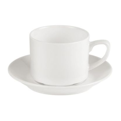 Connoisseur Stacking Tea Cup Bone China 7oz/20cl (Case Of 6)