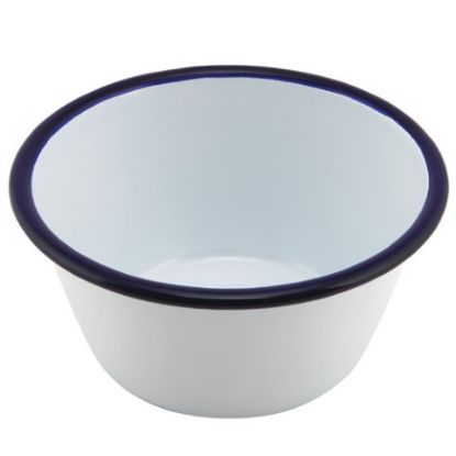 Falcon Round Enamel Pie Dish Traditional 18cm White *p