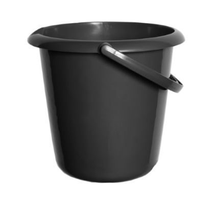 Bucket With Handle 10ltr Black