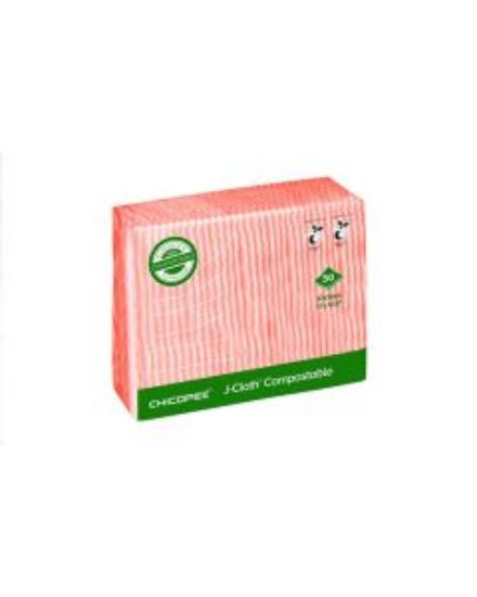 Compostable Chicopee J Cloth Red 43x32cm (Pack of 50)