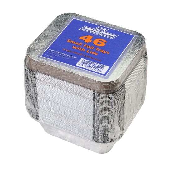 Caterpack Small Foil Food Tray & Lid 12.5x10cm (Pack of 46)