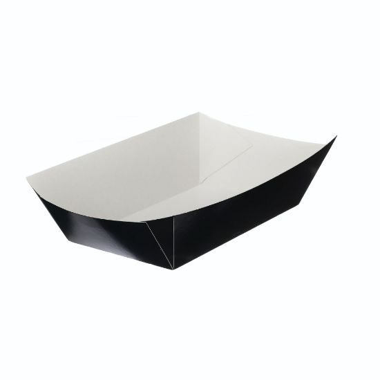 Black Folded Board Meal Tray 43x85x192mm (Pack Of 125)