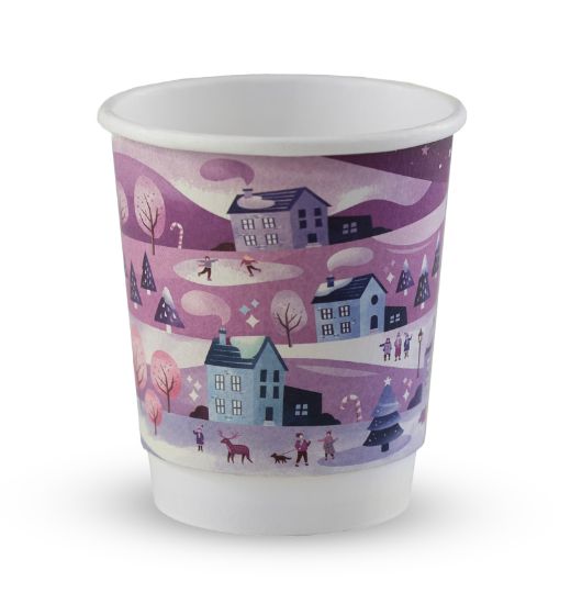 Vegware Double Wall Winter Hot Cups 8oz 79 Series (Pack Of 25)