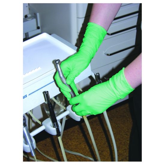 Aloe Vera Vinyl Exam Gloves Powder Free Green Medium (100)