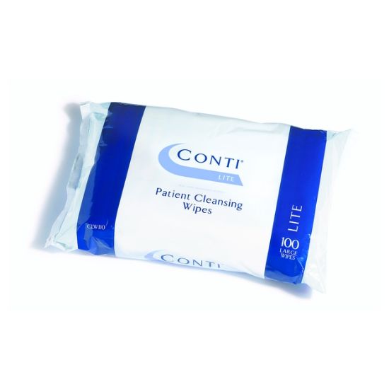Conti Lite Dry Patient Wipes 100 Pack. 28x32cm (100)