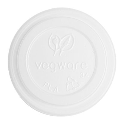 Vegware Cpla Hot Cup Lid 72mm White Fits 6oz Cup 72 Series (Pack Of 50)