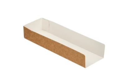 Kraft Open Ended Hot Dog Tray Brown 240x70x40mm (Pack of 250)