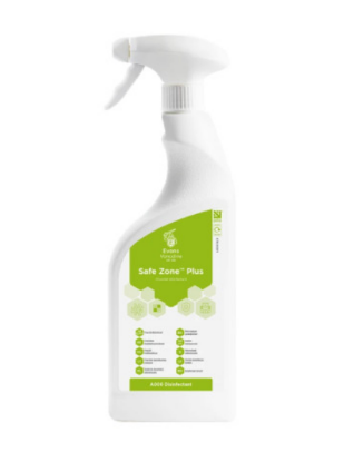 Evans Safezone Plus Virucidal Disinfectant 750ml (Case of 6)