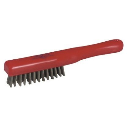 Stainless Steel Wire Hand Brush Medium 279mm Red