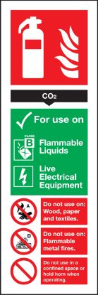 Co2 Fire Extinguisher 2kg & J Bracket Sign Rigid
