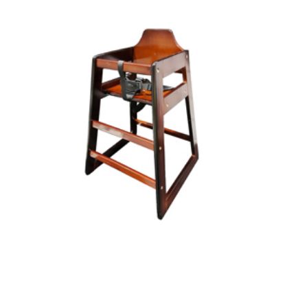 Bolero Wooden Highchair Dark Wood Finish 500mm