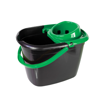 Great British 14l Recycled Mop Bucket And Wringer Black/Green