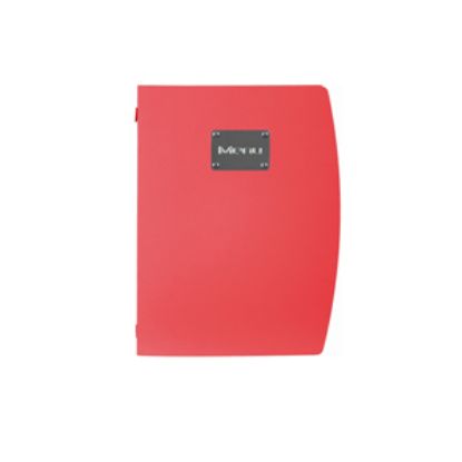 Rio Menu Holder A4 4 Page Red Facing *p