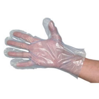 Polythene Gloves Smooth Blue Large