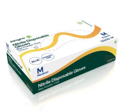 Jangro Professional 3.5g Lightweight Nitrile Disposable Gloves Medium (Pack Of 100)