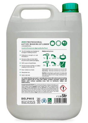 Delphis Eco Washing Up Liquid 5l (Case Of 2)