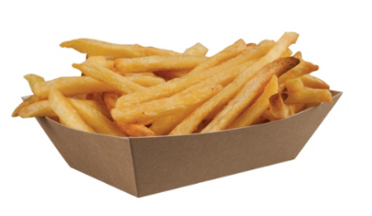 Small Open Kraft Tray 124 X 87 X 42mm (500)
