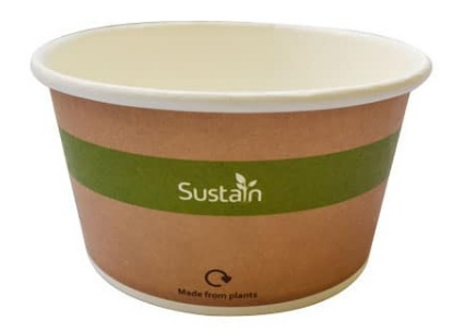 Sustain Compostable Food Pot 12oz/360ml Paper And Bio-Plastic (Case of 500)