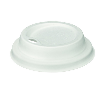 Bagasse Moulded Fibre Drink Thru Lid For 8oz Cup (Pack of 50)