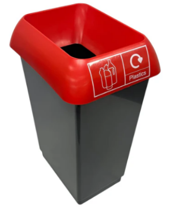 50ltr Recycling Bin Complete With Lid For Plastics