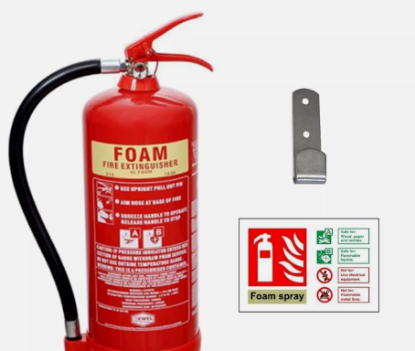 Foam Fire Extinguisher & J Bracket 6ltr