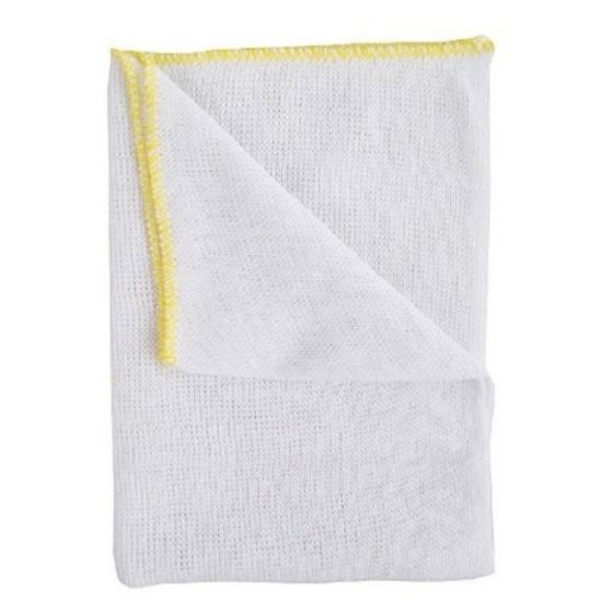 SmartChoice Dishcloth with Yellow Edge 12 x 14" (Pack of 10)