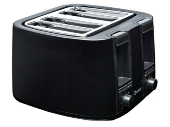 Quest 4 Slice Toaster Black