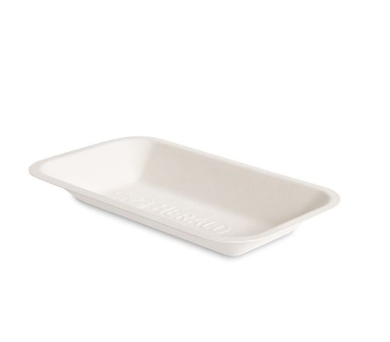 SmartChoice Bagasse Shallow Chip Tray 7" x 4" 179 x100 x 22mm (Pack of 125)