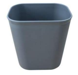 Rectangular Plastic Waste Bin 12ltr Grey