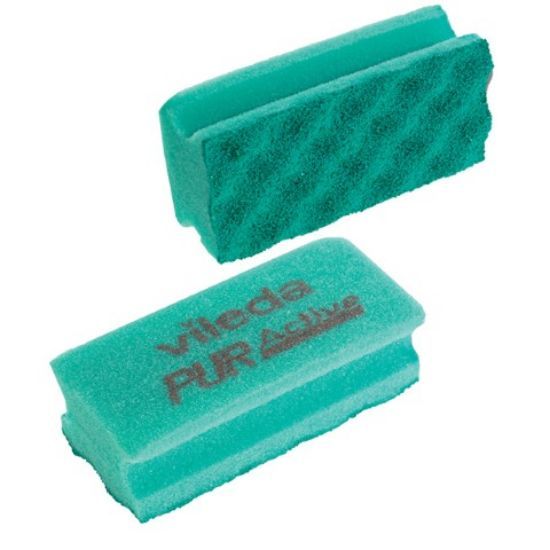 Vileda Puractive High Foam Scourer Green (Pack Of 10)