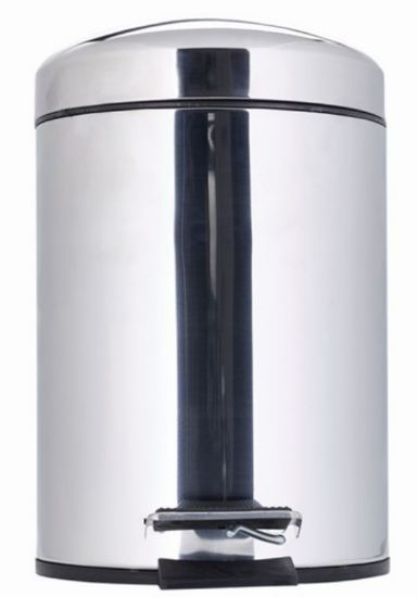Steel Pedal Bin 5ltr Silver *s
