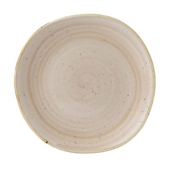 STONECAST NUTMEG CREAM ORGANIC ROUND PLATE 10.375" (12)