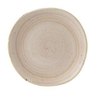 STONECAST NUTMEG CREAM ORGANIC ROUND PLATE 10.375" (12)