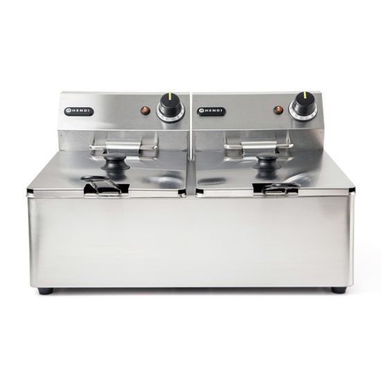 Hendi Twin Tank Tabletop Electric Fryer 2x6ltr With One Year Warranty