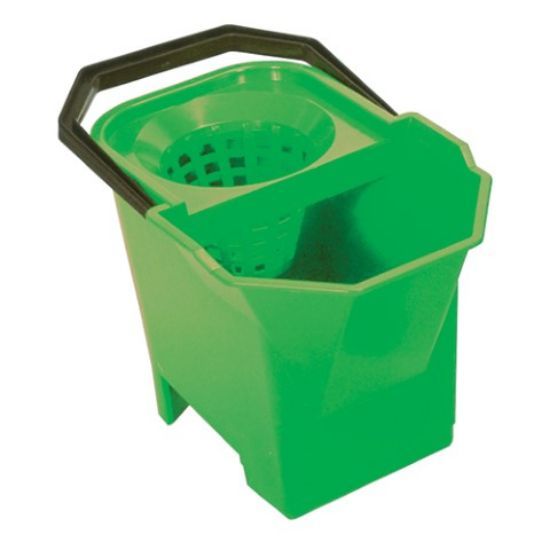 Bulldog Mop Bucket C/W Handle Sieve & Grid 6ltr Green