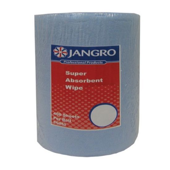 Jangro Super Absorbent Blue Wipe 400 Sheet (1)